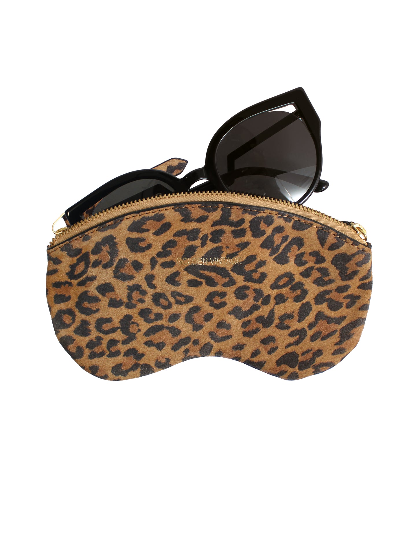 Etui à lunettes cuir Leopard